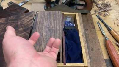 Xmas Present for a friend: Dice tower inside walnut and white oak book.