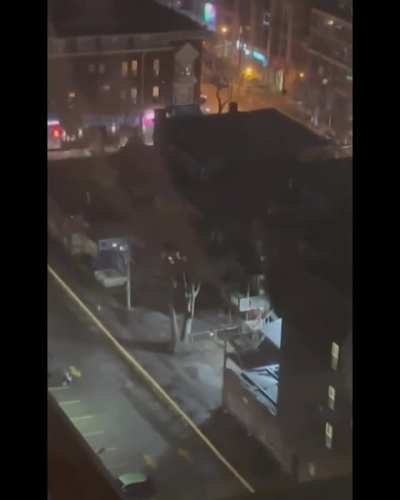 Footage of the shootout last night.