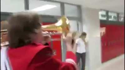 Blasting the final countdown in school hallways (classic but still great!)