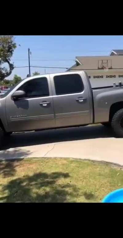 Doing stunts in your front yard