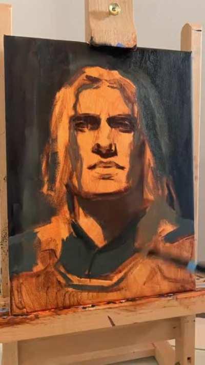 Toss a Karma to your Painter, me, oil paint, 2022
