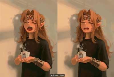 I'm trying to learn how to draw more expressive characters, so here's drowsy Zelda