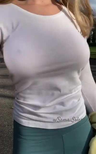 Just taking the dog for a walk…it’s a little chilly😆