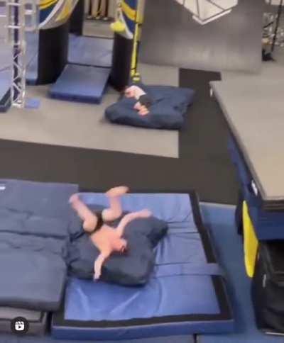 Just a normal day at the gym.