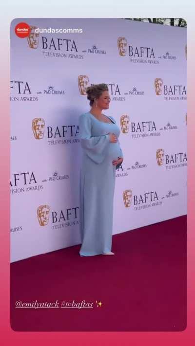 Emily Atack Pregnant from BAFTAs Vid