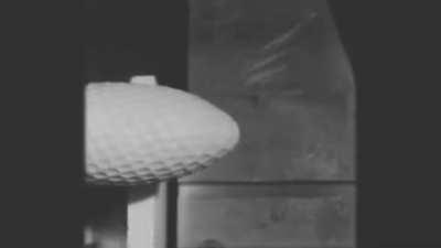 WHAT HAPPENS TO A GOLF BALL HITS STEEL AT 248 KM/H (154 MPH) - 100 000 FPS