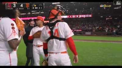 [Highlight] Patrick Bailey guns down Geraldo Perdomo at first base with another clutch bullet throw from his knees. Ball game