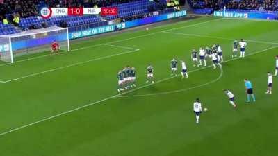 England U21 [2] - 0 Northern Ireland U21 - Harvey Elliott free-kick 51'