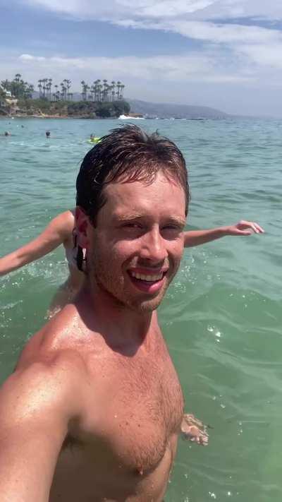 Slut at the Beach with See Through Top (f) OC