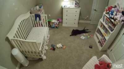 She almost imperceptibly made her way into the forbidden room.