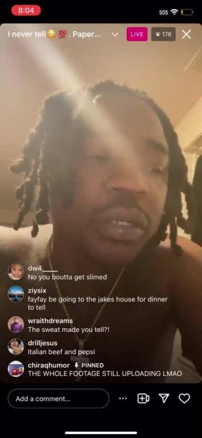 Tymb Fay Fay on live talkin about the video😭🤣