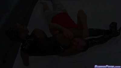 Santino, the pole dancer, gets 10 knockouts in under 10 minutes and many of them are quite brutal.