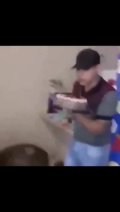 He forgot the candles