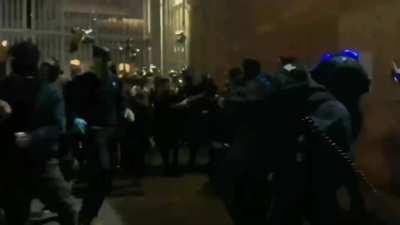 Police arrest and pepper spray antifa after they block entrance to ICE facility - Portland 17th October