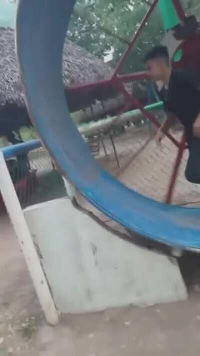 WCGW running on a wheel