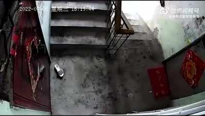 Dragged away by mysterious raincoat man