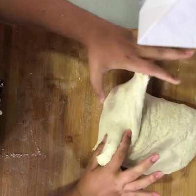 My attempt at shaping a massive 75% hydration sourdough!