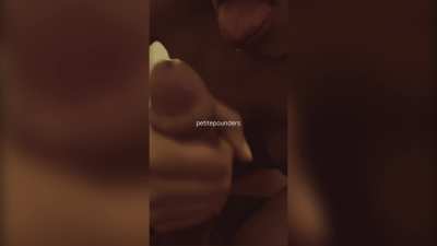 Drooled all over his cock and made him cum in my mouth