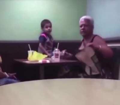Disrespectful little boy causes a scene at McDonalds causing his family to leave out of embarrassment
