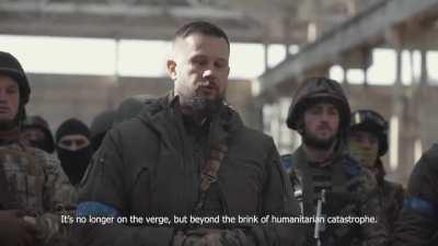 Andriy Biletsky, Chief Commander of AZOV Forces, calls on the world community to support the Ukrainian military, which is defending Mariupol from a Russian attack. Putin has launched a real genocide in this city. Thousands of civilian Ukrainians have alre