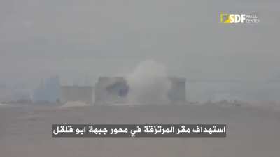 Kurdish-led SDF target a post of Turkish-backed SNA groups in Abu Qalqal front, December 27,2024.