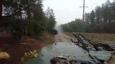 Footage of a Ukrainian Shilka SPAAG firing its autocannons towards a Russian ground force.