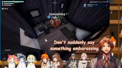 Roberu got teased by Tomoshika & Monoe [Holostars x VOMS]