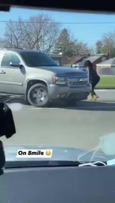 The driver can't control the car...