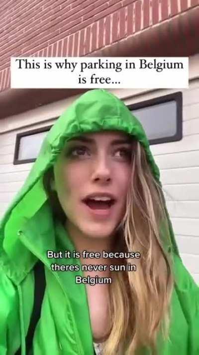 Free parking in Belgium!