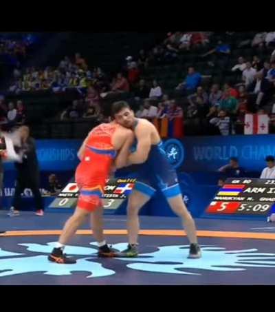 This is a perfect belly to belly suplex used in a match.