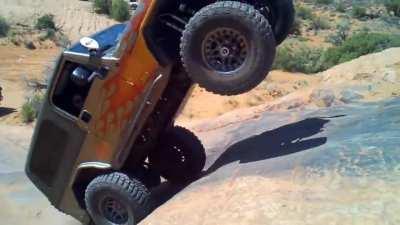 Jeep doing a backflip