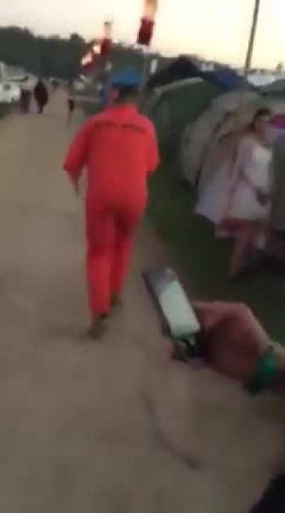 Guy walks on ankle twisted 180° the other way.