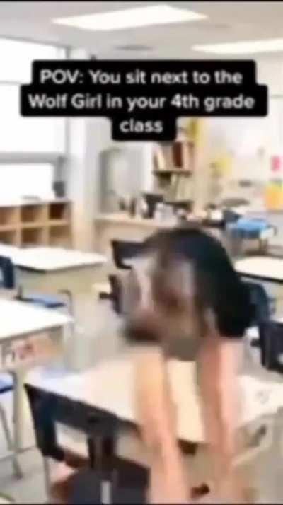 The wolf girl from 4th grade 