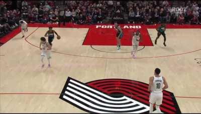 [Highlight] Simons goes behind the back in the open court for the bucket and the foul