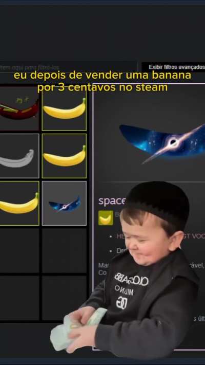 In search of a banana millionaire. for which you can buy nothing.