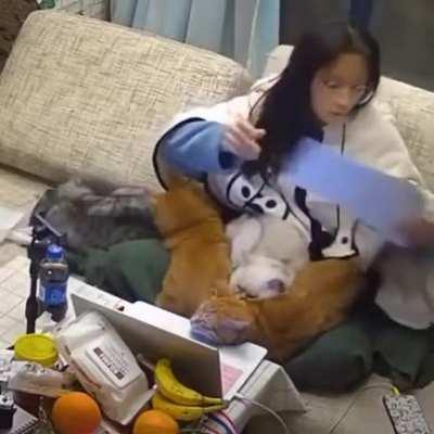 A lady's best friends. 🐱🥰