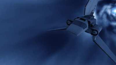 Imperial Lambda-class shuttle hyperspace flyby (Blender Cycles)