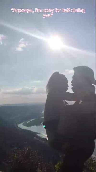 Your girlfriend butt dialed you on her 