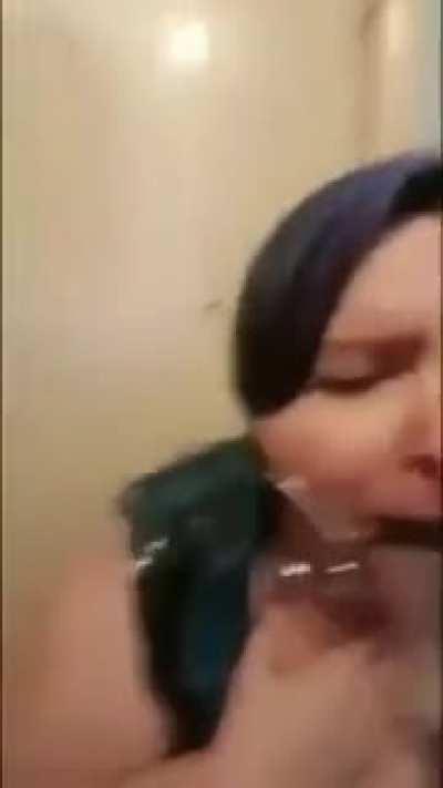 I think it went down her windpipe..