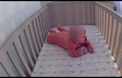 Poor little fella. Voiceover on a white noise content.