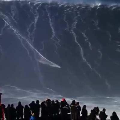Sebastian Steudtner, a German surfer, rode a 115 feet tall wave at Nazare, Portugal