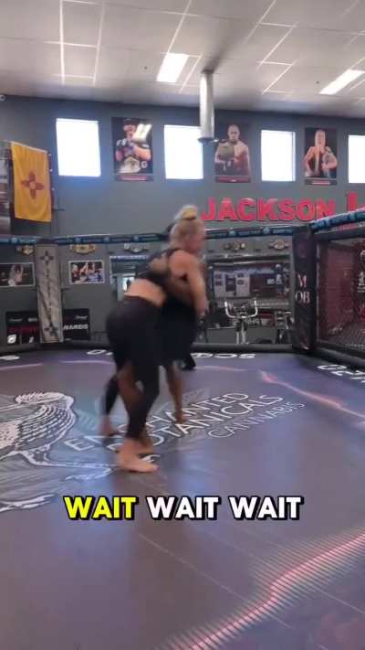 Holly Holm vs untrained but athletic man in a takedown challenge