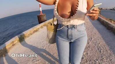 Flashing my nipples to strangers in public