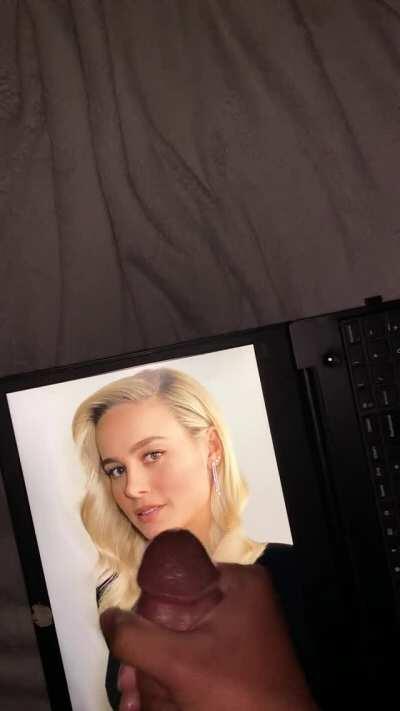 my bud jerkin his big hard cock 2 Brie Larson - and hot cum tribute - If u want 2 b fed celebs and porn and show off jerkin over them on a second screen - public or private sessions - add hertsgirls on k1k - second screen required