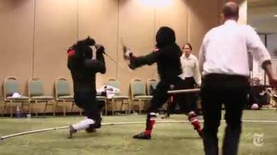 A real sword fight. Over before you know it.