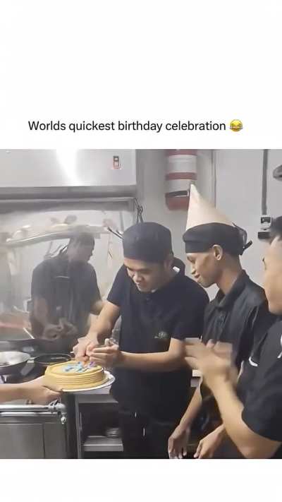 Worlds quickest birthday celebration
