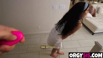 Stepbrother Makes His Stepsister His Remote-Controlled Fuck Toy