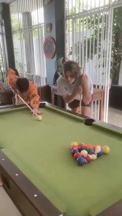 Em uma tacada ele conseguiu