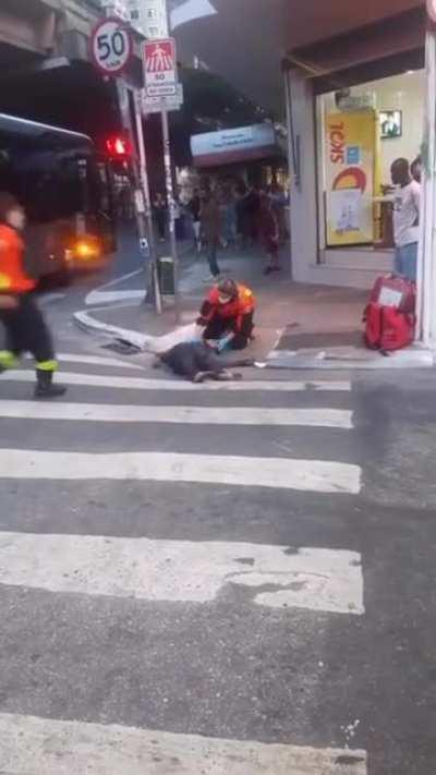 Landing on pavement.