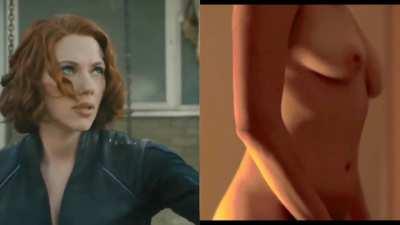 Scarlett Johansson - Superhero Dressed vs Undressed